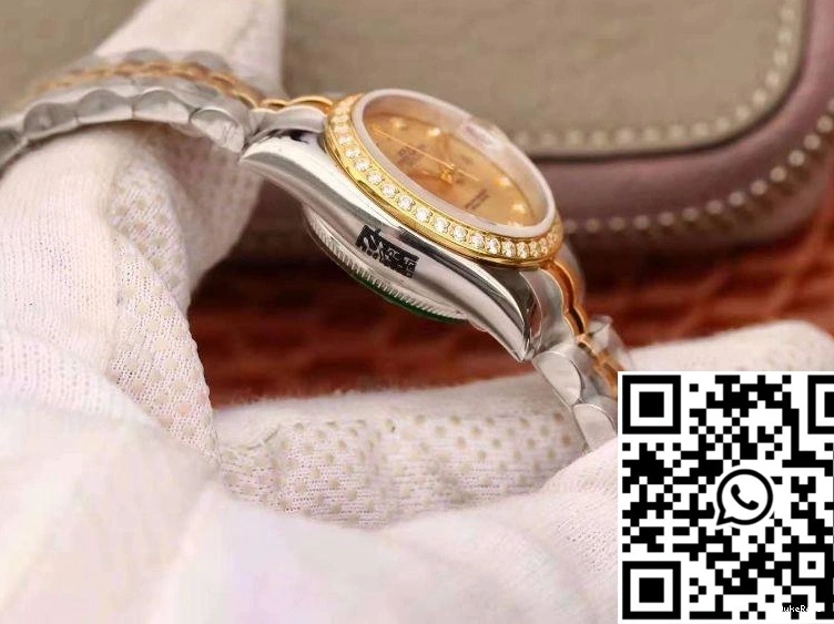 Gold Dial 28mm Gold 18K Datejust Lady Plating Rolex 1202